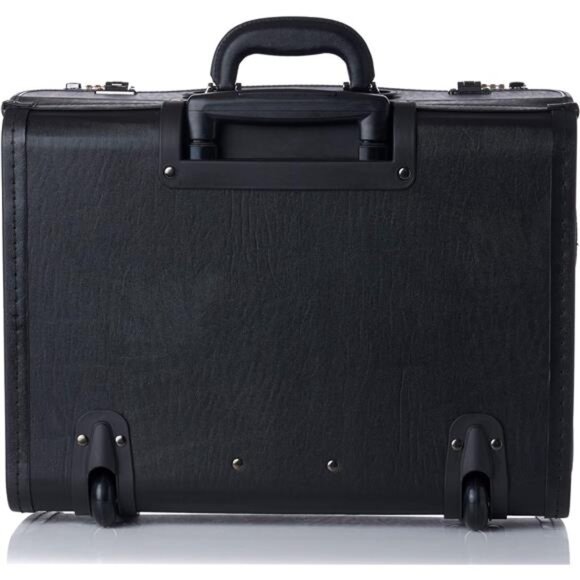 Rolling 17" Laptop Briefcase on Wheels Attache Lawyers Case Legal Size - Picture 6 of 7